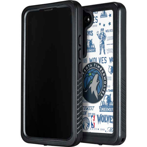 NBA Minnesota Timberwolves Historic Blast Galaxy S24 Waterproof Case
